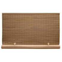 Radiance Cordless Blinds for Outdoor and Indoors, PVC Window Shades for Porch, Woodgrain, 4' x 6'