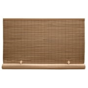 Radiance Cordless Blinds for Outdoor and Indoors, PVC Window Shades for Porch, Woodgrain, 6' x 6'