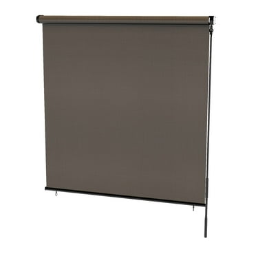 Radiance Cordless Blinds for Porch and Sunroom, Waterproof Sun Shade, Coconut Brown, 48" x 72"