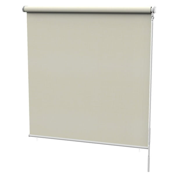 Radiance Crank Operated Roller Sun Shades Tan Sand Dollar Polyethylene
