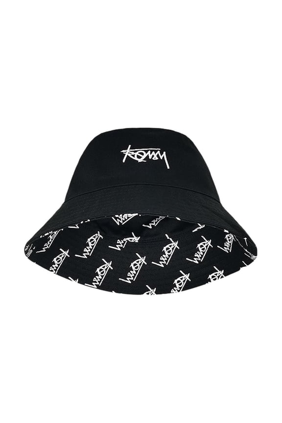 Fashion Print Wide Brim Bucket Hat Women Men Korean Embroidery Letter U3 Z❄