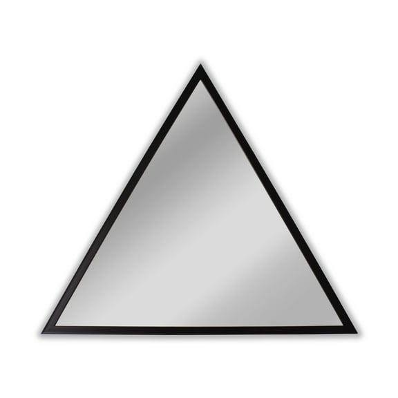 Radiance Goods Contemporary Black Finish Triangle Framed Wall Mirror 31.5" Height