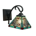 thumbnail image 1 of Radiance Goods Mission Tiffany-Style Blackish Bronze 1 Light Wall Sconce 8" Wide, 1 of 5