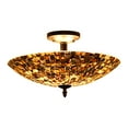 thumbnail image 1 of Radiance Goods Mosaic-Style 2 Light Semi-Flush Ceiling Fixture 16" Wide, 1 of 5
