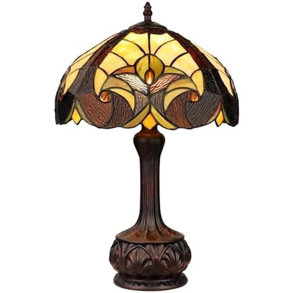 Radiance Goods Tiffany-Style Antique Dark Bronze 1-Light Victorian Table Lamp 12" Shade$$Tools & Hardware Other