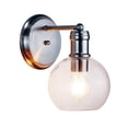 thumbnail image 1 of Radiance Goods Transitional Brushed Nickel 1 Light Indoor Wall Sconce 6" Wide, 1 of 5