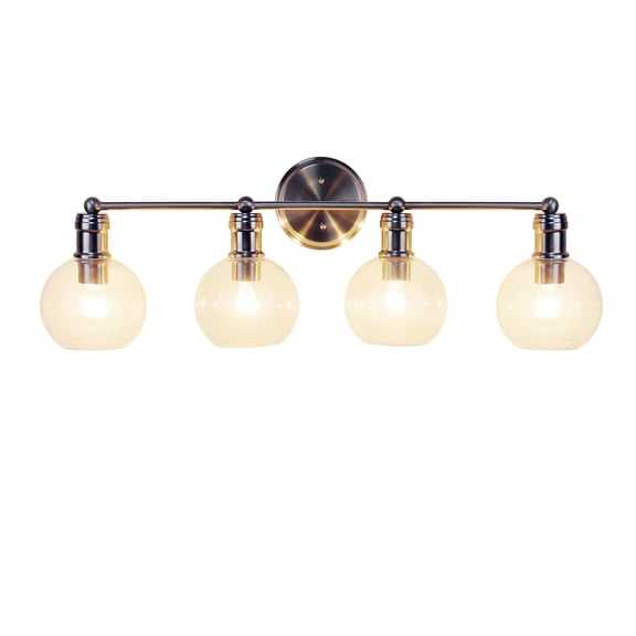 Radiance Goods Transitional Brushed Nickel 4 Light Vanity Bath Light 30" Wide