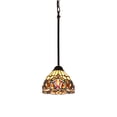 thumbnail image 1 of Radiance Goods Victorian Tiffany-Style Dark Bronze 1 Light Mini Pendant 8" Wide, 1 of 5
