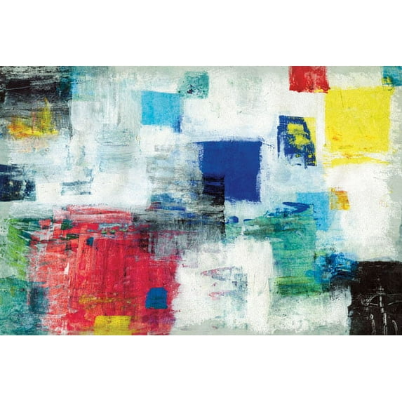 Radiance | Stunning Colorful Square Abstract Print by Michael Mullan; One 18x12in Unframed Paper Poster