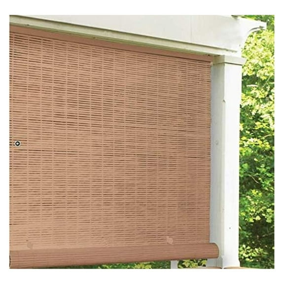 Radiance Vinyl Rollup Shade 36 in W x 72 in H Bamboo Cordless2