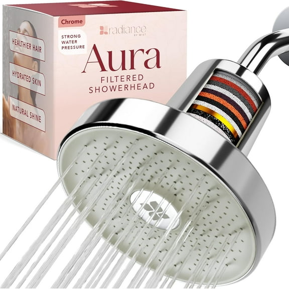 Radiance by Mist Aura Filtering Showerhead 15 Stage Filter Chrome Finish