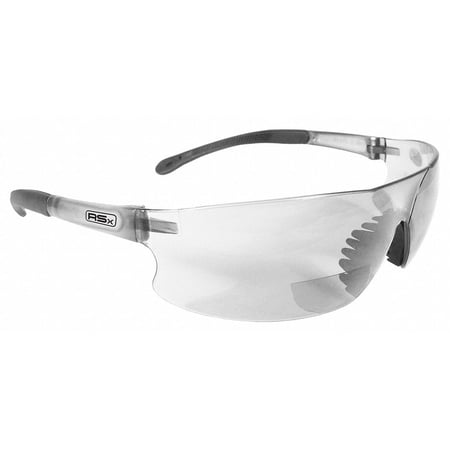 Radians Clear Scratch-Resistant Bifocal Safety Reading Glasses, +1.0 Diopter