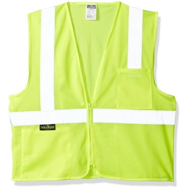 Radians High Visibility Vest Class 2 Zipper Closure HI VIS Orange Polyester Mesh