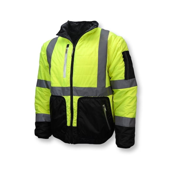 Radians Jacket, CL3, HV Green/Gray, 2X SJ510-3ZGS-2X