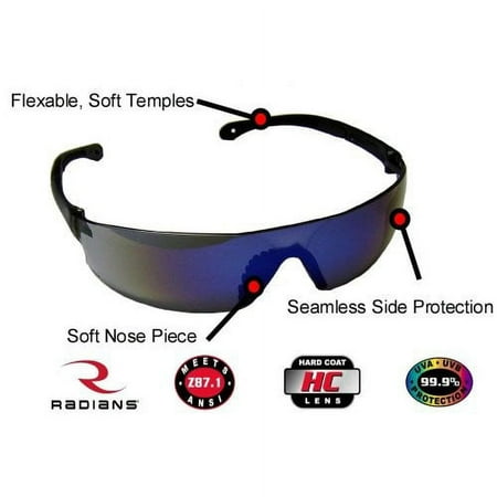 Radians RS1-70 Rad-Sequel Blue Mirror Glasses ANSI Z87.1 Standards