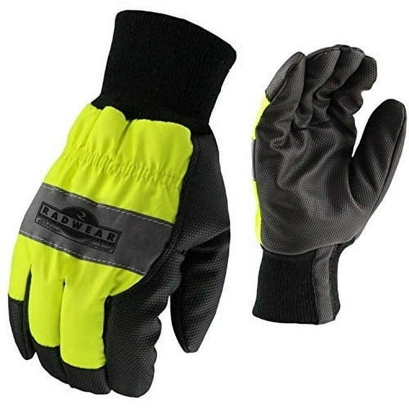 Radians Radwear Silver Series High Visibility Thermal Lined Glove Yellow/Black - RWG800