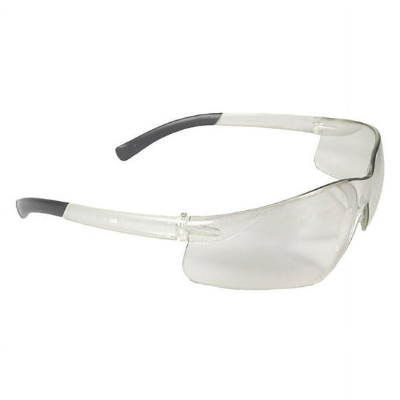 Rad-Atac, Safety Glasses, Anti-Scratch, Clear Lens, Clear Frame, Frameless, 1 PR