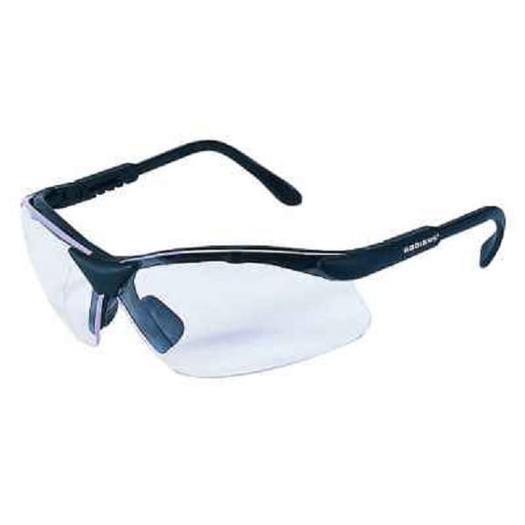 Revelation, Safety Glasses, Anti-Scratch, Clear Lens, Black Frame, Half-Frame
