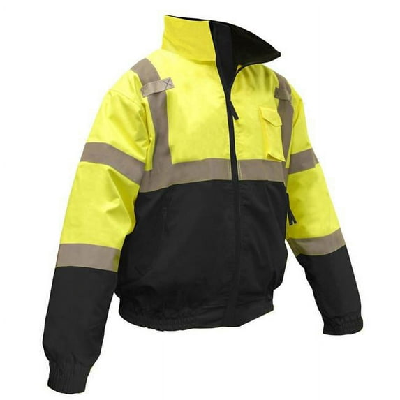 Radians SJ110B-3ZGS Class 3 Two-in-One High Visibility Bomber Safety Jacket, Medium, Hi-Viz Green