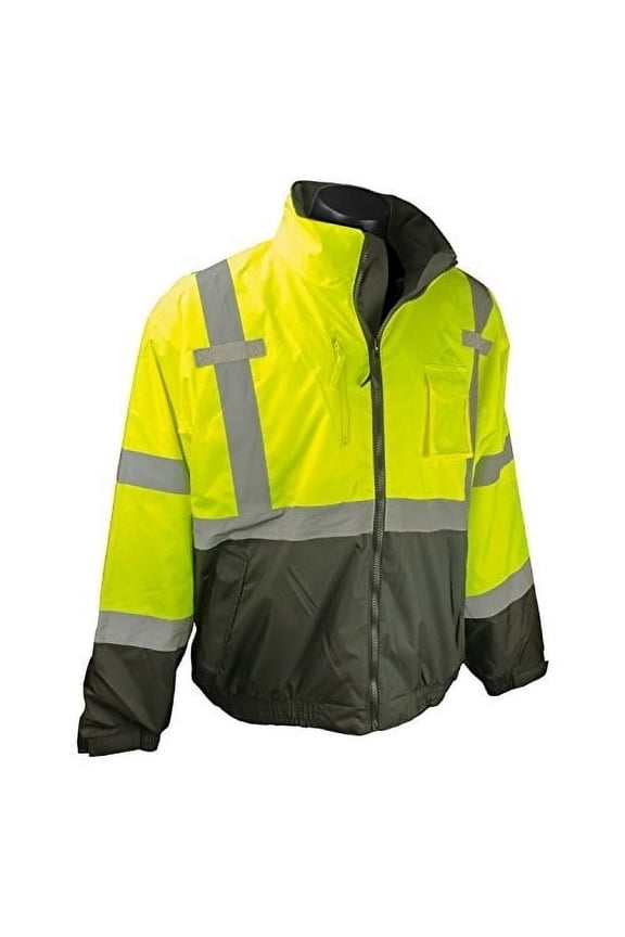 SJ210B Three-in-One Deluxe Hi-Viz Bomber Jacket Hi/Vis Green