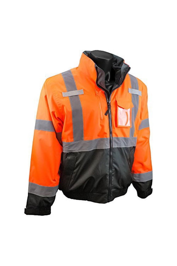 Men's Three-in-One Deluxe High Visibility Bomber Jacket Hi-Vis Orange - SJ210B-3ZOS
