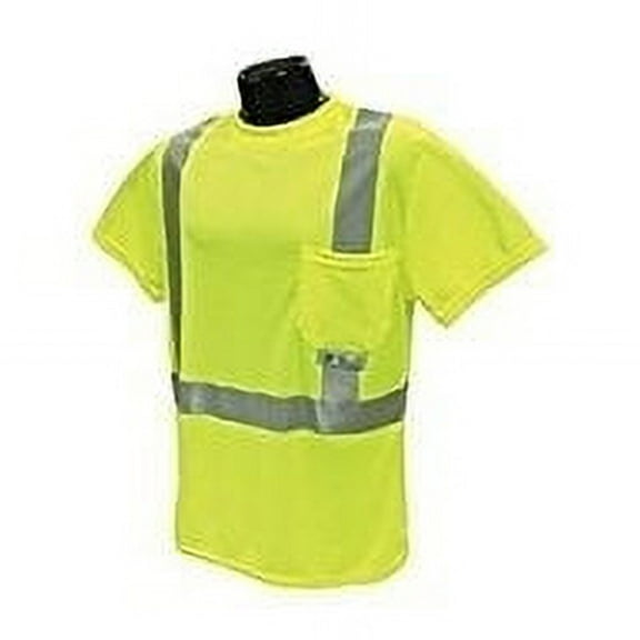 Radians ST11-2PGS-M Industrial Safety Shirt Hi-Vis Green Pocket 2XL CL 2 T-Shirt