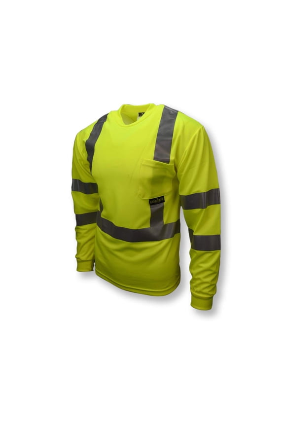 ST21-3PGS-2X Class 3 Max-Dri Moisture Wicking Mesh Long Sleeve Safety T-Shirt, 2X-Large, Green
