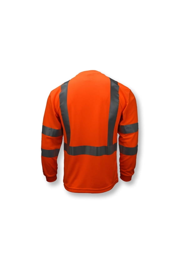 Men's Class 3 Long Sleeve T-shirt with Max-Dri™ Hi-Vis Green - ST21-3PGS