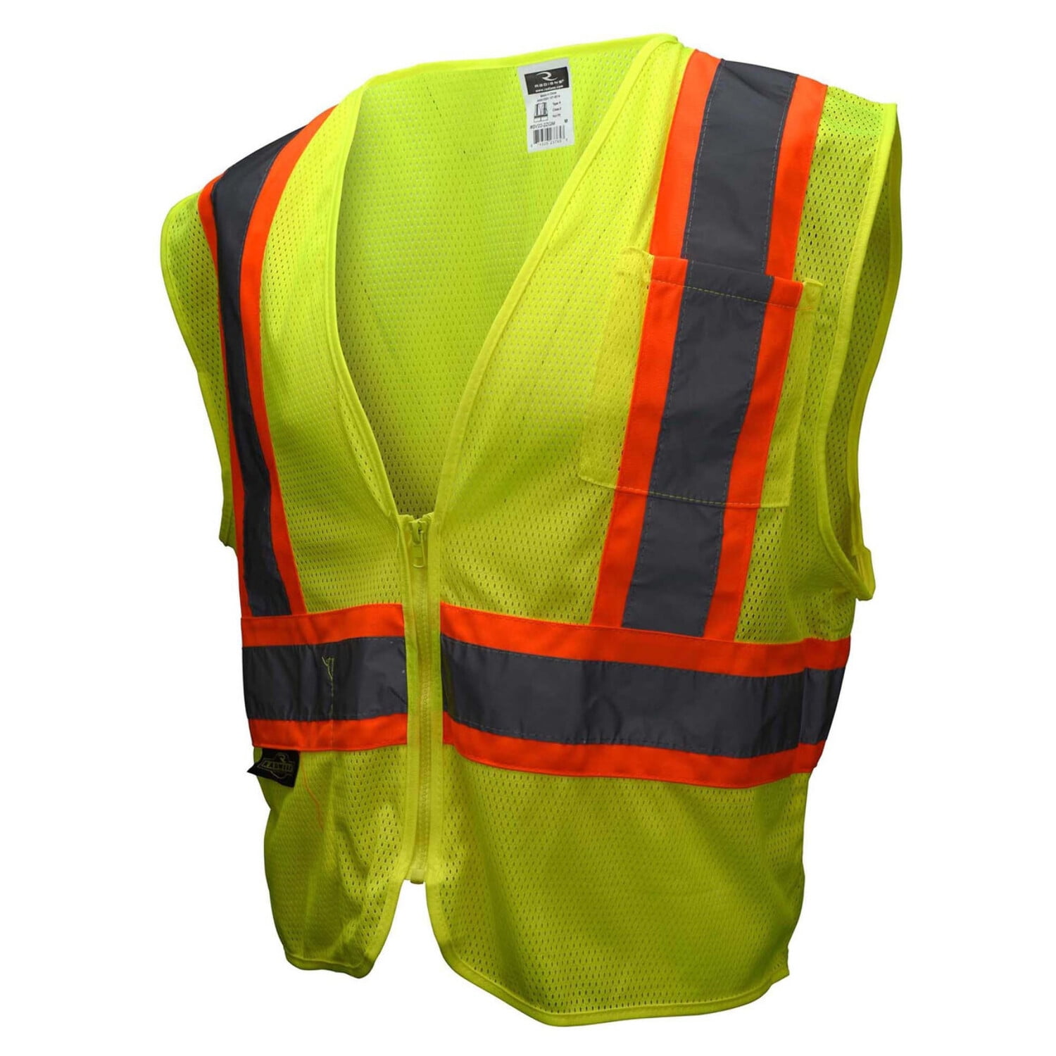 Radians SV22-2ZGM Mesh Economy Class 2 High Visibility Zipper Closure ...