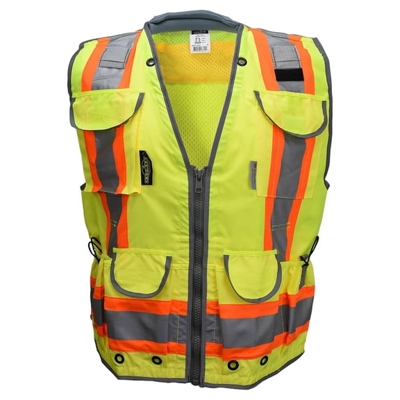 Radians SV55-2ZGD Class 2 Woven Two Tone Green Engineer's Safety Vest