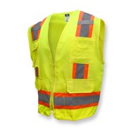 Radians SV55W Class 2 Women's Heavy Duty Engineer Vest - Green, Size M, High Visibility Safety Vest