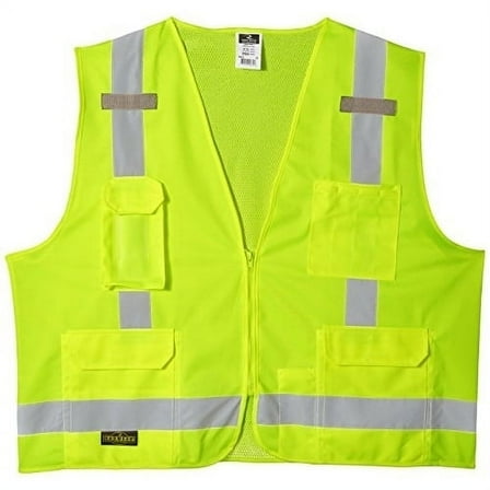 Radians SV7 Surveyor Type R Class 2 Safety Vest Hi-Viz Green - SV7G