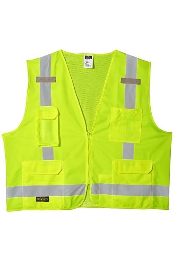 SV7 Surveyor Type R Class 2 Safety Vest Hi-Viz Green - SV7G