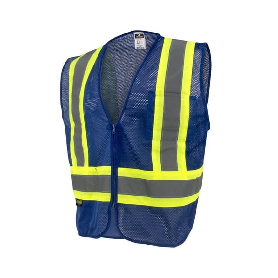 Radians Sv22-1 Economy Type O Class 1 Two Tone Safety Vest, Blue, Small