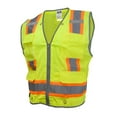 thumbnail image 1 of Radians Sv6H Type R Class 2 Heavy Duty Two Tone Mesh Surveyor Vest With Solid Pockets, Green, X-Large, 1 of 7