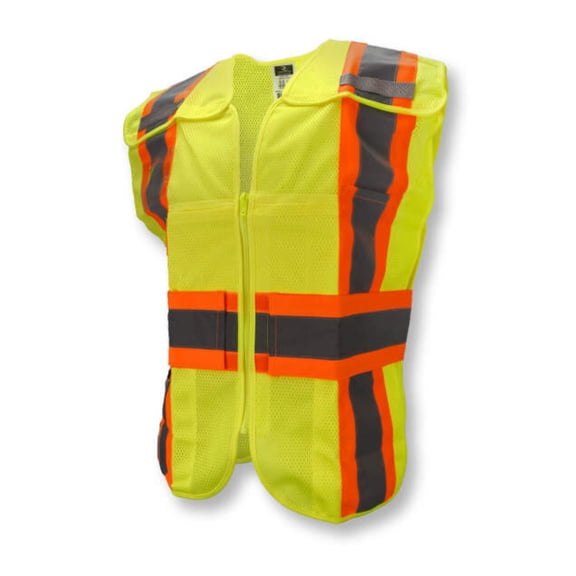 Radians Class 2 Breakaway Two-Tone Safety Vest with Zip-N-Rip SV24-2ZGM