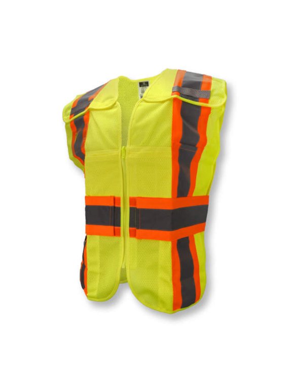Class 2 Breakaway Two-Tone Safety Vest with Zip-N-Rip SV24-2ZGM