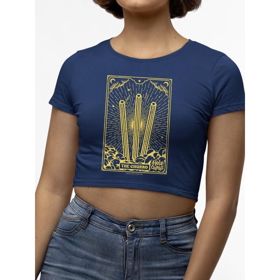 Radiant Churro Art Deco Style Graphic Design Women's Crop Tee