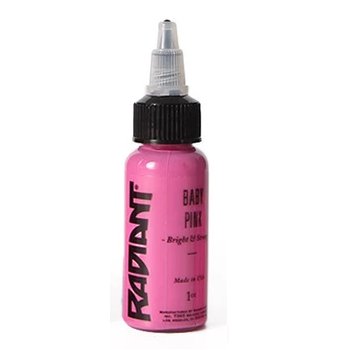 Radiant Colors Tattoo Ink Professional Tattooing Inks Fluid Vegan Pigments 1/2 oz Half Ounce Baby Pink