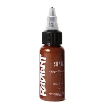 Radiant Colors Tattoo Ink - Tattooing Inks Fluid Vegan Pigments 1/2 oz Half Ounce - Sienna