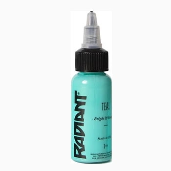 Radiant Colors Tattoo Ink - Tattooing Inks Fluid Vegan Pigments 1/2 oz Half Ounce - Teal