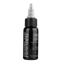 Radiant Colors Tattoo Ink - Tattooing Inks Fluid Vegan Pigments One Ounce - TRIBAL BLACK 1oz