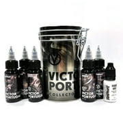 Radiant Colors Victor Portugal BG Tattoo Shading Ink Set - Tattooing Inks Fluid Vegan Pigments 6 x 1oz Bottles