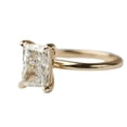 thumbnail image 1 of Radiant Cut 2.5 Ct Solitaire Diamond Engagement Ring Plated Yellow Gold Simple Comfort Ring for Her, 1 of 4