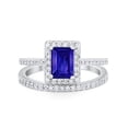 thumbnail image 1 of Radiant Cut Engagement Ring Simulated CZ 925 Sterling Silver Size 7, 1 of 3