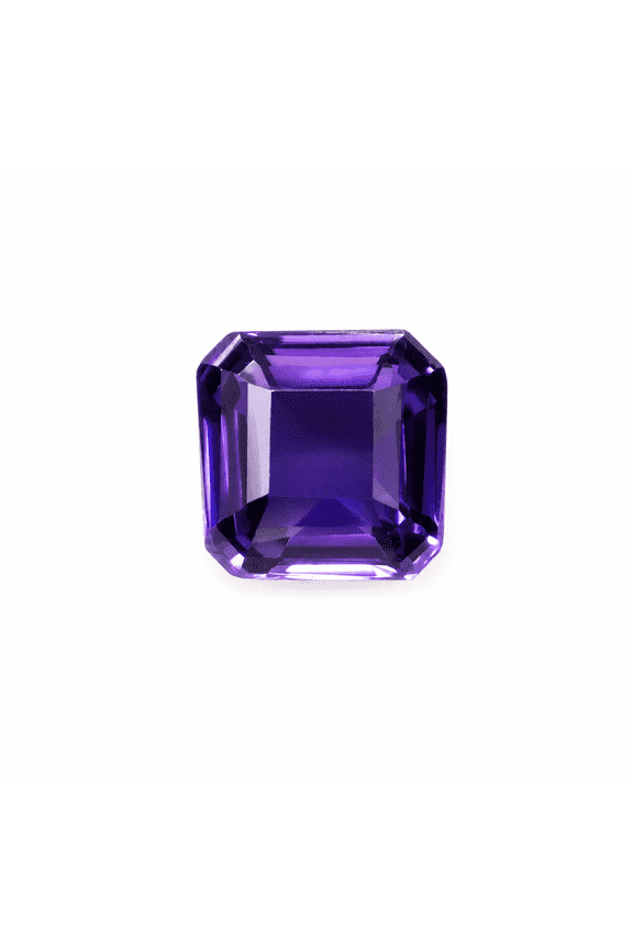 Radiant Cut Purple Amethyst Loose Gemstone, Faceted Rectangular Stone for Ring Pendant and Jewelry Making, 1 Piece