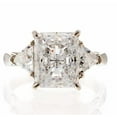 thumbnail image 1 of Radiant Cut Triangle Accent Cubic Zirconia Engagement Ring In Sterling Silver, 1 of 3