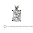 thumbnail image 1 of Radiant Diamond Solitaire Pendant Necklace 14K White Gold (0.54 Ct, I Color, si2 Clarity), 1 of 3