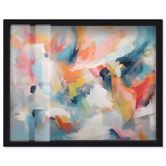 Radiant Dusk I Shadowbox Print Bright Decor by Art Remedy, Black Frame, 30 x 24