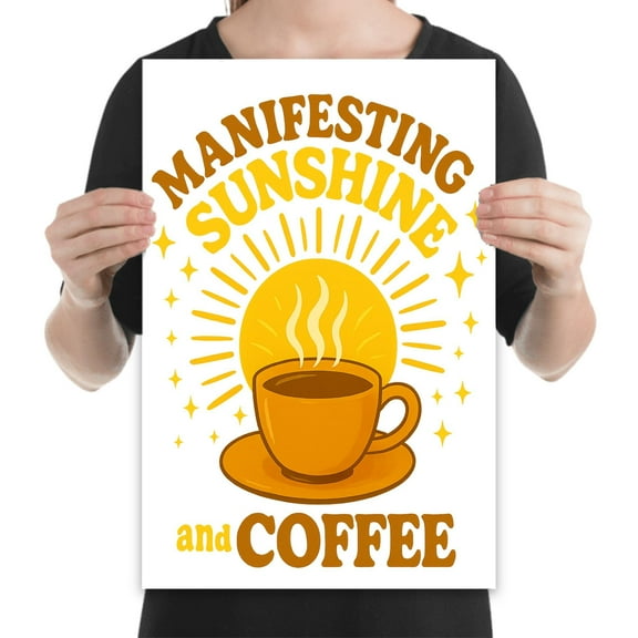 Radiant Energy Manifestation Art - Vision Board Decor - 13x19 Poster Print - Inspirational